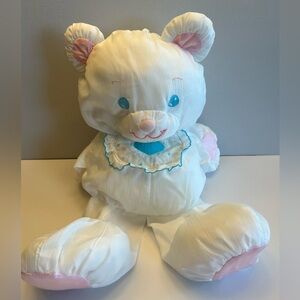 White and Pink Plush Bear